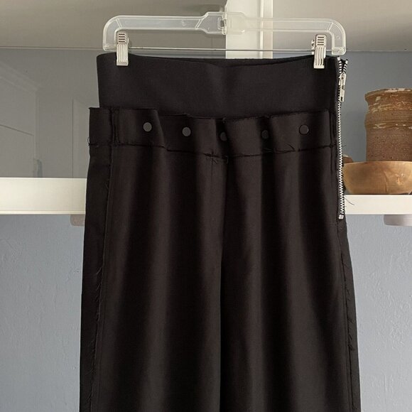 Demoo Parkchoonmoo Black High Rise Wide Leg Pants Wool Blend Size US 6/8 - Picture 3 of 8